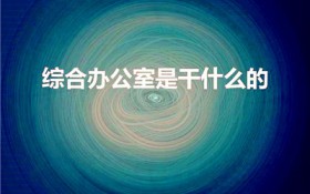 综合办公室是干什么的（综合办公室的职责是什么）
