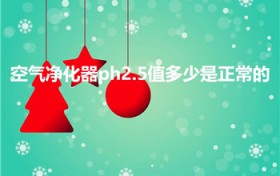 空气净化器ph2.5值多少是正常的