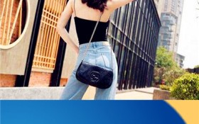 直筒牛仔裤搭配什么上衣 女孩阔脚裤搭配图2