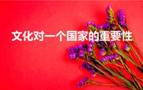 文化对一个国家的重要性（文化对一个国家而言有那么重要吗）