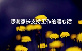 感谢家长支持工作的暖心话（感谢家长配合句子暖心）