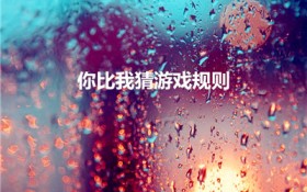 你比我猜游戏规则（你说我猜游戏规则）