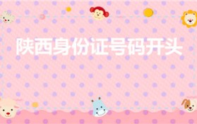 陕西身份证号码开头（陕西 西安的身份证的开头是什么）