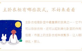 主卧室衣柜有什么样式，不妨来看看