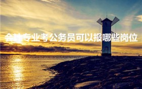 会计专业考公务员可以报哪些岗位