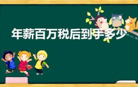 年薪百万税后到手多少（税前100万年薪税后多少）