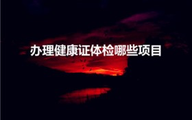 办理健康证体检哪些项目（健康证体检哪些项目）