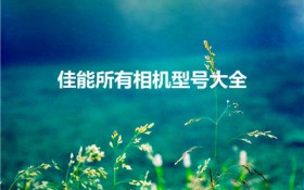 佳能所有相机型号大全（佳能单反相机的所有型号）