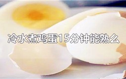 冷水鸡蛋煮几分钟能熟？冷水煮鸡蛋15分钟可以吃吗