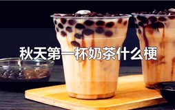 秋天第一杯奶茶什么梗