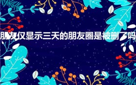 朋友仅显示三天的朋友圈是被删了吗