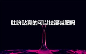 肚脐贴真的可以祛湿减肥吗（中药肚脐贴有用么、能祛湿吗）