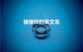 猪猪侠的英文名（猪猪侠英文名是什么）