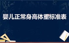 婴儿正常身高体重标准表（宝宝身高标准体重对照表）